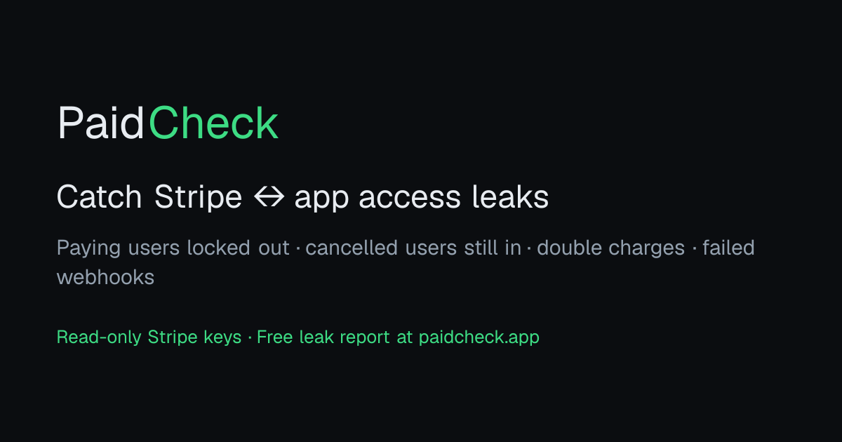 I built a checker that compares Stripe payments to who has access in your app. What edge cases am I 